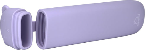 Toddler Utensil Silicone Storage Box - BPA-Free & Durable (Light Purple)