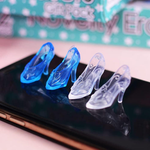 TOYANDONA 30 Pairs Miniature Doll Shoes, Fashion High Heels Accessories for Girls Dollhouse Crafts (Blue)