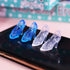 TOYANDONA 30 Pairs Miniature Doll Shoes, Fashion High Heels Accessories for Girls Dollhouse Crafts (Blue)