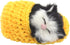 4Pcs Mini Kitten in Shoe Doll Toy, Sleeping Cat in Slipper with Meows Sounds Decor Hand Toy Gift for Kids