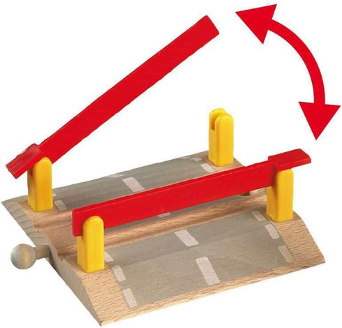 33388-4 Set 3 BRIO World Piece Railway Crossing | Fun and Interactive Wooden Train Accessory for Kids | Enhances