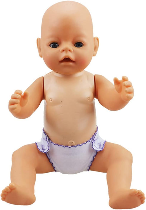Toyvian 6pcs Doll Diapers, Baby Doll Diaper Bag & Accessories, Reusable DIY Doll Underwear