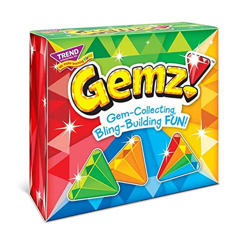 Gemz! Three Corner Card Game, Family-Friendly Fast Playing, 2-4 Players, Ages 4 and Up, Collect 6 Gemz Cards