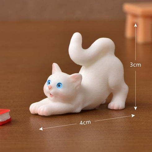 josaner-zz 1/12 Dollhouse Cats w/ Scale Accessories Mini Furniture Model Wooden Miniature (Multicolor-Simple)