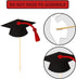 Red Glitter Graduation Cupcake Topper Class of 2025, Food/Appetizer Picks for Graduation Party (24pcs)