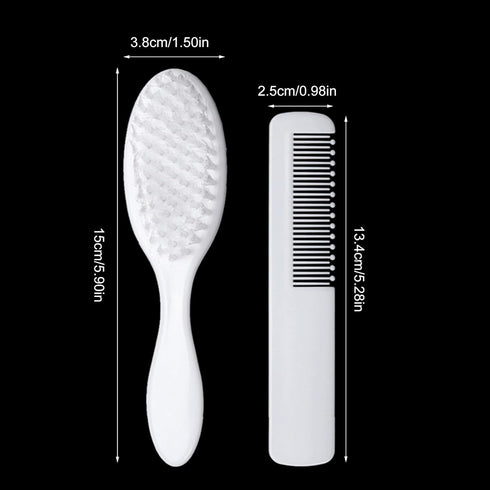 Set Set Soft Hair Brush & Comb Finest Bristles Baby Hair Brush Infant Body Massage Brush Bathtub Soothing Brush Travel