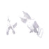 25Pcs Pacifier Clips Holders, Binky Clip for DIY Teething Toys, Baby Blankets, Bib Holder Suit for 20mm Ribbon (White)