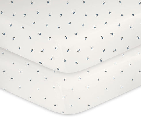 100% 2 Pack Set, 34 17 Ely's & Co. Patent Pending Waterproof Changing Pad Cover Sheets, Cotton with Waterproof Lining