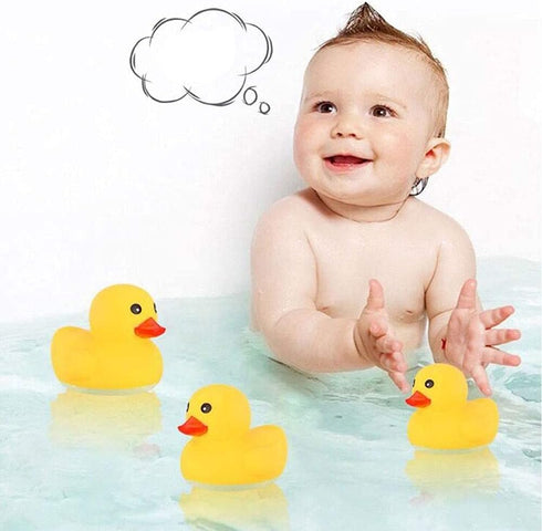 umbresen Yellow Rubber Ducks, Preschool Bath Toys for Baby Shower, Infants, Toddlers, Car Pool Float, Halloween Party