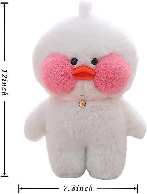 ?2Pack? Duck Stuffed Animals Plush Toy, Removable Clothes, Cute Soft Duck Gifts for Kids (Pink+Brown, White Duck-12)