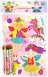 12 48 TINYMILLS Magical Fairies Coloring Books for Kids with Coloring Books and Crayons, Fairies Birthday Party Favors