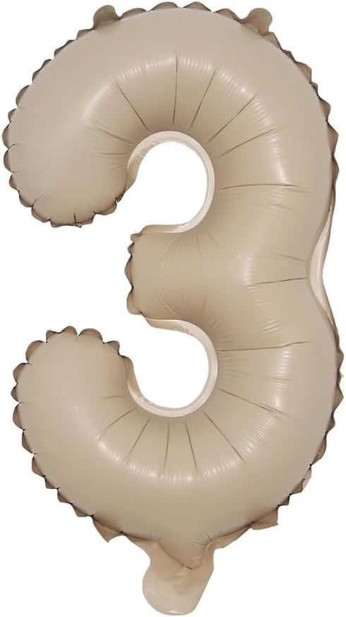 16 inch Caramel Foil Letter Alphabet Number Balloon, Happy Birthday Party Decoration for Kids Baby Shower (16 inch)