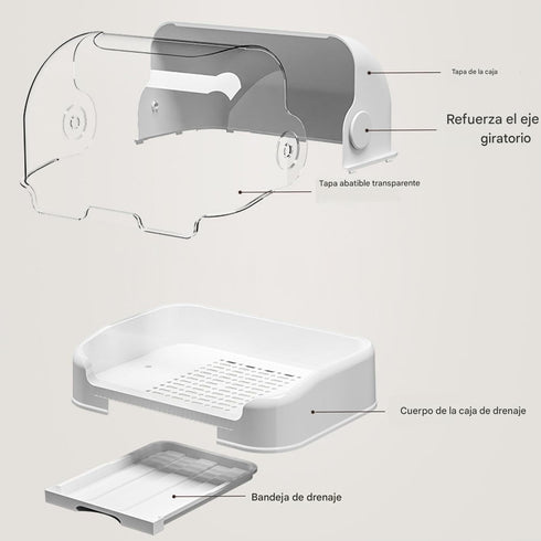 Genrico Countertop Bottle Organizer, Storage Box and Dryer with Lid for Breastfeeding Bottles Portable Dustproof