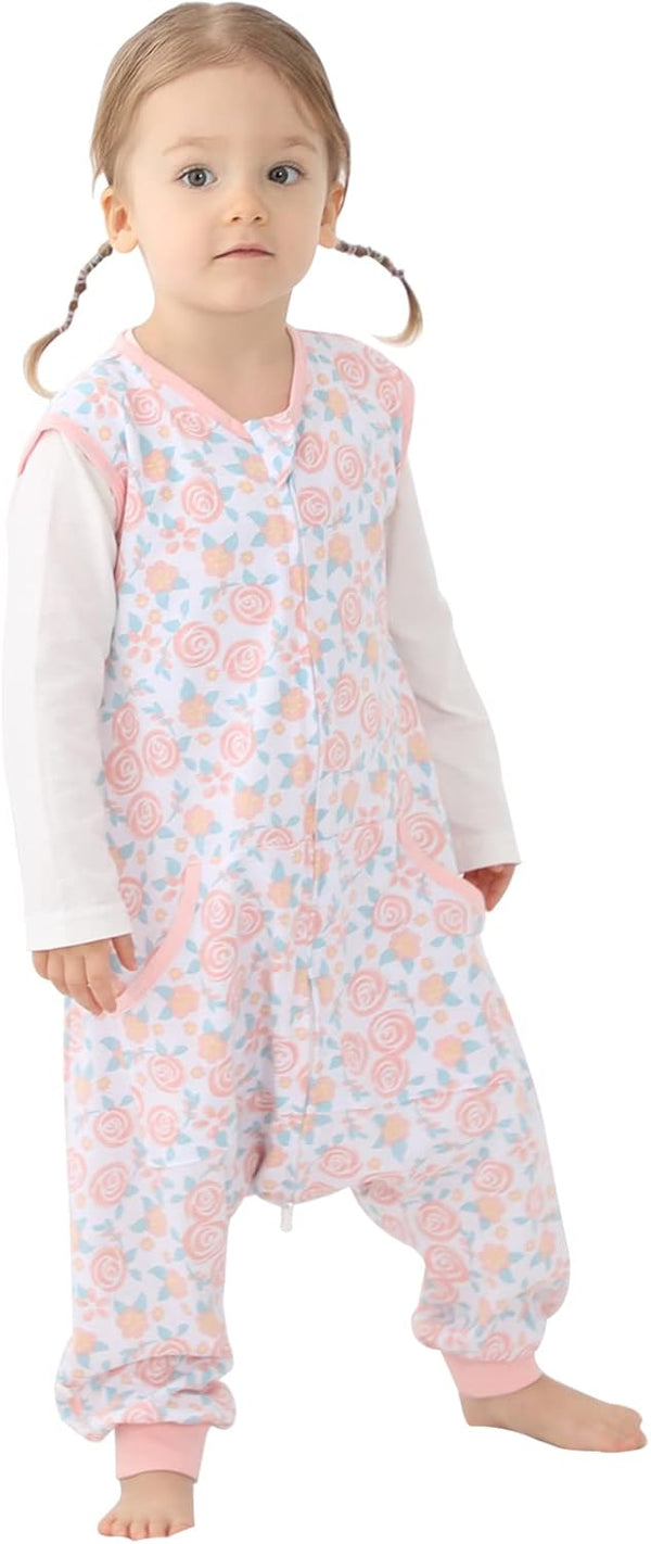 HOMEAL Sleep Sack with Legs, Summer Toddler Sleep Sacks 2t-3t, Toddler Wearable Blanket Baby for Early Walkers, 12