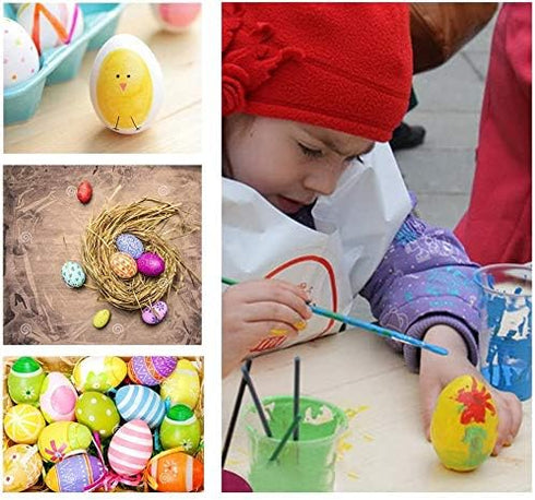 30pcs 2-3/8" Blank White Plastic DIY Easter Eggs