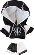 niannyyhouse 10cm Plush Doll Clothes, Black and White Color Blocked Hoodie Pants Doll Accessories