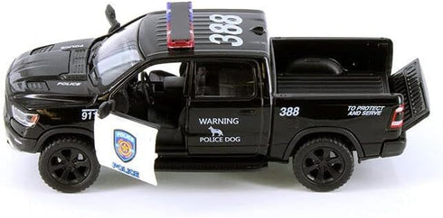 Kinsmart 2019 Dodge Ram 1500 Police Pickup Truck Diecast Model Car, 1/46 O Scale Diecast Truck