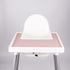 High Chair Placemat, Durable High Chair Placemat Silicone, Clean and Hygienic, Suitable for IKEA Antilop Highchai, for Toddlers and Babies (Pink)