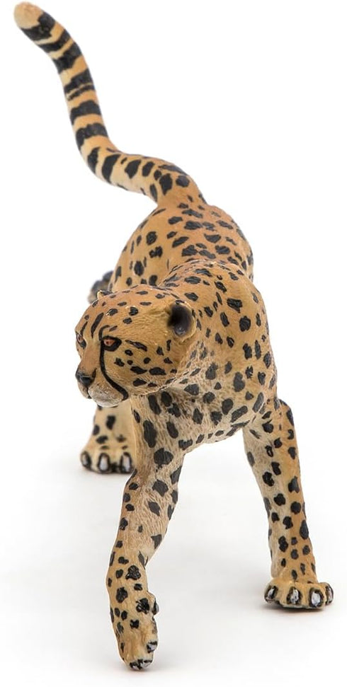 Papo Running Cheetah Figurine - Hand-Painted Wildlife Predator Toy for Kids Age 3+, 12.5 x 3.5 x 6.8 cm