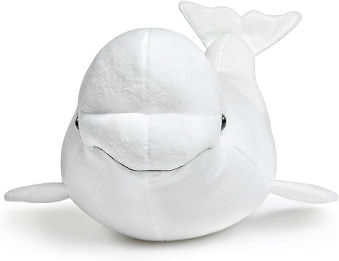 ZHONGXIN MADE Simulation White Beluga Whale Plush Toy - Long Lifelike Delphinapterus leucas Doll