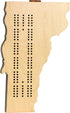 Vermont Shaped Cribbage Board - Made in the USA