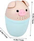 Toddmomy Cute Pig Bath Rinse Cup for Babies Thick Baby Shampoo Cup Handle Cartoon Bathing Spoon for Hair Washing