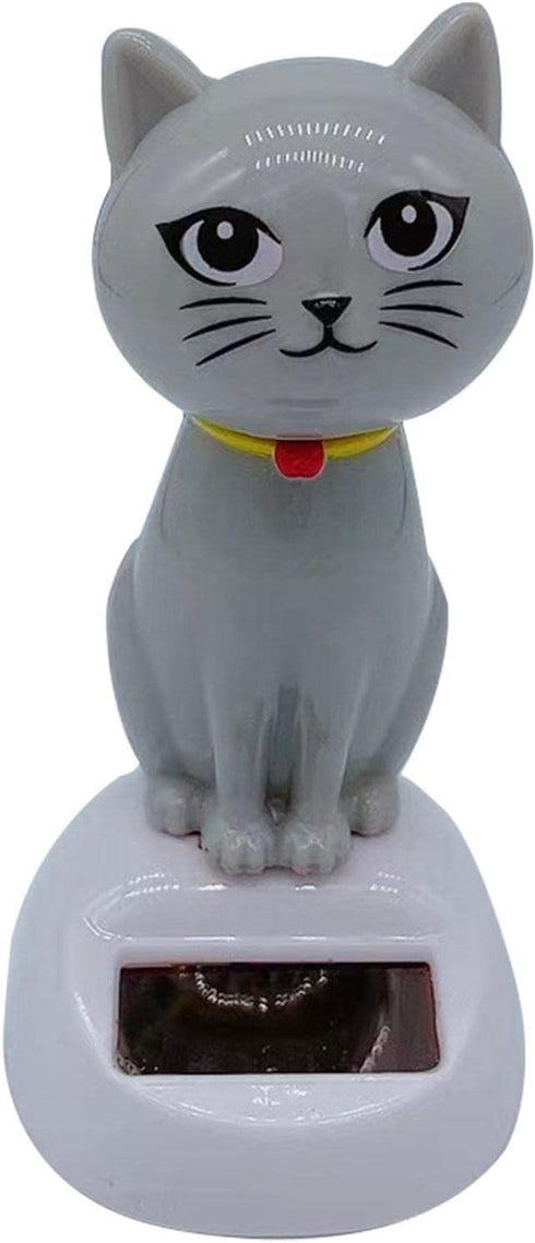 Cute Solar Powered Dancing Cat Doll Figure, Swinging Solar Toy, Car Dashboard Decoration