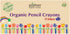 Azafran Organic Pencil Crayons - Pack of 15 Colored Thins, Non Toxic