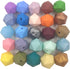 50pcs 14mm Silicone Polyhedron Pearl Beads for Keychain, Mom Necklace Making, DIY Craft Jewelry Accessory