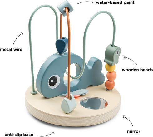 Done by Deer Wally Bead Maze - Educational Toy for Kids, Ocean Blue Theme for Fine Motor Skill Development