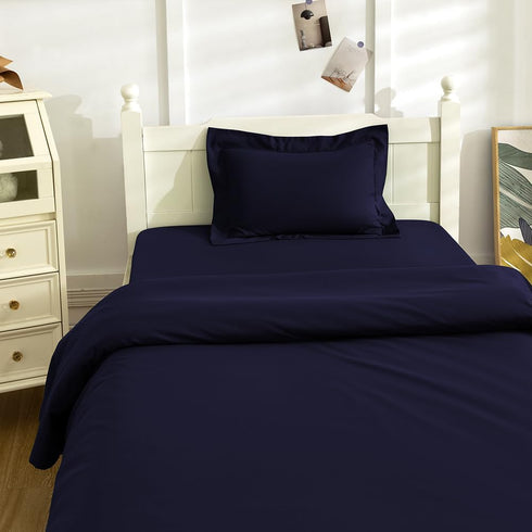 NookZuzu 3 Set,Navy Set 3-Piece Set Set Piece Toddler Sheet Basics Bed Sheet for Toddler,Microfiber Sheet Soft