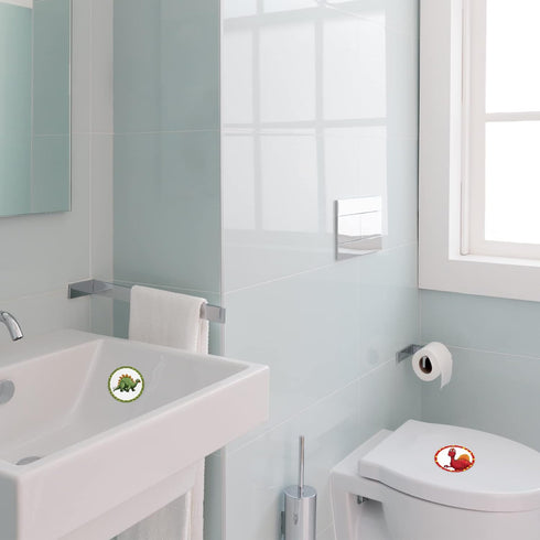 Laumoi 120 Pcs Toilet Targets for Boys Training Flushable Dinosaur Targets Potty Pee Toilet Target Stickers Dinosaur