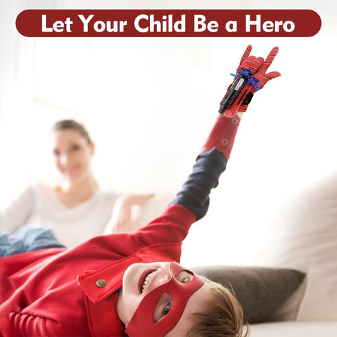 Spider Web Shooters with Gloves, Superheroes Wrist Launcher Toy for Kids Educational Party Gift