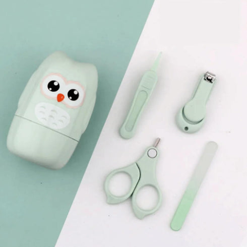 LASTRAN 4 1 Set Set in Nail Care Kit Nail Clippers Scissors Nail File Tweezers with Cute Case Manicure Pedicure
