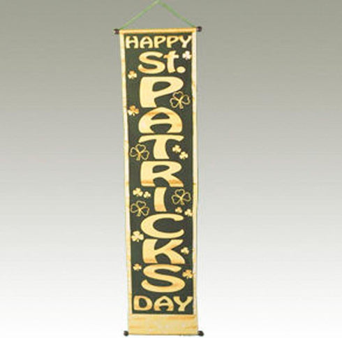 Happy St Patrick's Day Velvet-Lame Holiday Panel - Party Accessory (1 count)