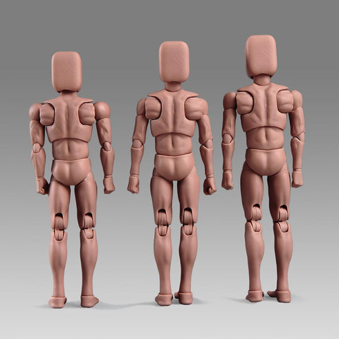 SOUFORCE 1/12 6in NT-02W Scale Wide Shoulder Male Action Figure Flexible Notaman Square Head Male Figure Body Doll