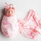 Luxury Rayon from Bamboo Headband & Baby Swaddle for Newborns 0-3 Months,