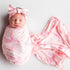Luxury Rayon from Bamboo Headband & Baby Swaddle for Newborns 0-3 Months,