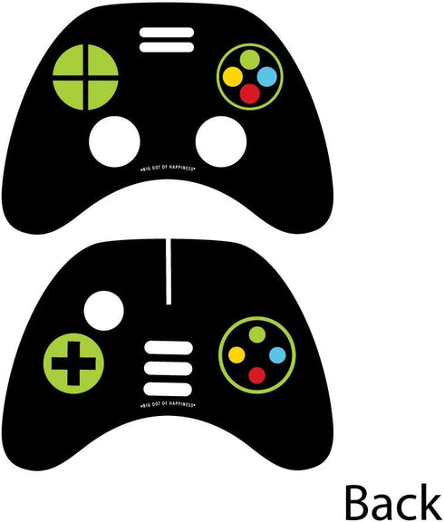 Big Dot of Happiness Game Zone - DIY Pixel Video Game Controller Decorations - Set of 20 Birthday Essentials
