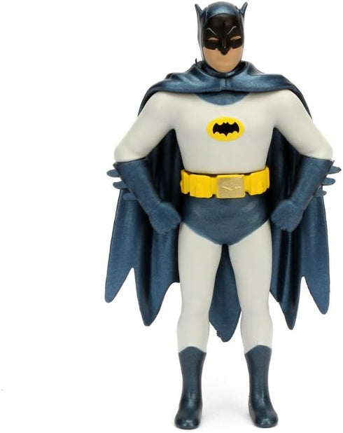 1966 Classic TV Series Batmobile - 1:24 Die-Cast Car with Batman and Robin Figures, Toys for Kids and Adults