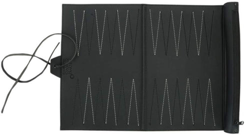 Travel Backgammon Set - Classic Leather Board Game for Adults and Kids, Portable Gift Package