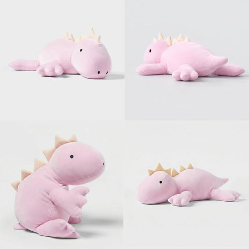 OSOCU 1.4 Lb 16" Microwavable Heating Pad Purple Stegosaurus Plush - Weighted Stuffed Animal Toy with Tourmaline Beads