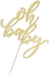 Glitter Oh Baby Cake Topper, Baby Party Cake Decoration for Baptism or Gender Reveal Party