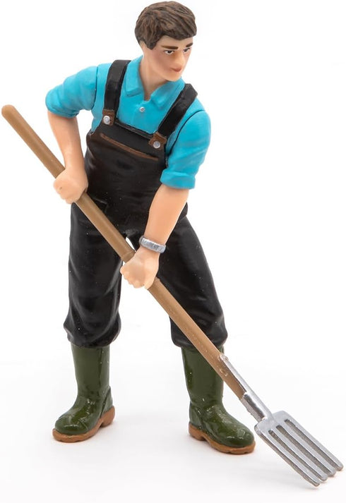 Papo Hand-Painted Farmyard Friends Gardener Figurine, 39216, Collectible for Children, 3 Years Old+