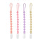 MINMUNJIU Silicone Pacifier Clip Holder, 4 Pack One Piece Soft Flexible Binky