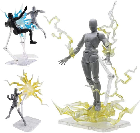 Action Figure Stand, 8 PCS Assembly Display Holder Base Doll Model Support Stand Compatible with HG RG SD SHF Gundam