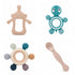 GANDIKIDS BABY PRODUCTS Set 3 Set 4 Baby Silicone Teething Ring Teether Gift for Boys and Girls Over Months Soothes