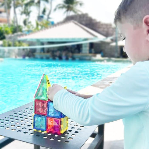 CreateOn Crayola Mini Magnetic PIP-Tiles, 24-Piece Building Set for Kids, Magnetic Toys for Ages 3+