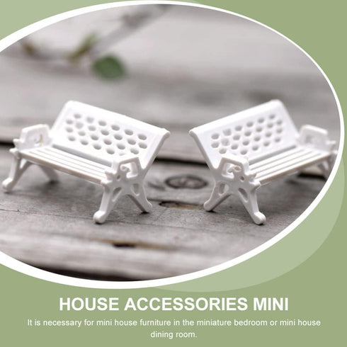 NUOBESTY 15Pcs Mini House Bench Model Doll Furniture Decor for Home