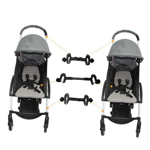 PERSELOSO 3Pcs Twin Stroller Connector Detachable Baby Stroller Accessories for Twin Babies Adjustable and Lightweight